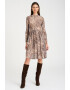 GreenPoint Rochie evazata cu animal print - Pled.ro