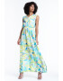 GreenPoint Rochie maxi cu slit lateral si model - Pled.ro