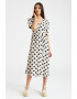 GreenPoint Rochie midi cu croiala in A si model - Pled.ro