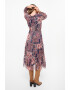 GreenPoint Rochie midi cu decolteu in V si model - Pled.ro