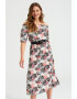 GreenPoint Rochie midi cu decolteu pe umeri - Pled.ro