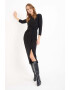 GreenPoint Rochie midi cu maneci 3/4 - Pled.ro