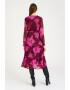 GreenPoint Rochie midi cu model floral - Pled.ro