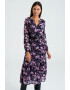 GreenPoint Rochie midi cu model floral - Pled.ro