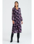 GreenPoint Rochie midi cu model floral - Pled.ro