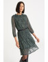 GreenPoint Rochie midi cu model si fronseuri - Pled.ro