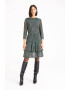 GreenPoint Rochie midi cu model si fronseuri - Pled.ro