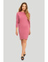 GreenPoint Rochie midi cu snur pe spate - Pled.ro