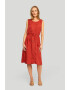 GreenPoint Rochie midi din lyocell cu snur - Pled.ro