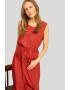 GreenPoint Rochie midi din lyocell cu snur - Pled.ro