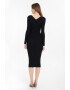 GreenPoint Rochie midi evazata cu decolteu in V - Pled.ro