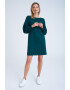 GreenPoint Rochie scurta cu maneci bishop - Pled.ro