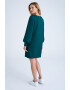 GreenPoint Rochie scurta cu maneci bishop - Pled.ro