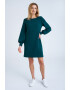 GreenPoint Rochie scurta cu maneci bishop - Pled.ro