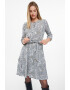 GreenPoint Rochie scurta cu model paisley si cordon in talie - Pled.ro