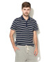 Greystone Tricou polo bleumarin cu gri melange in dungi - Pled.ro