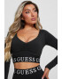 GUESS Bluza crop cu banda logo pentru fitness - Pled.ro