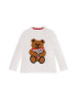 GUESS KIDS GUESS Bluza cu decolteu la baza gatului si logo brodat - Pled.ro