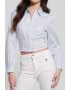 GUESS Camasa crop cu model in dungi - Pled.ro