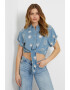 GUESS Camasa crop din chambray - Pled.ro