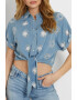 GUESS Camasa crop din chambray - Pled.ro