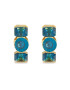 GUESS Cercei Crazy Earring rotunzi si cristale albastre JUBE03305JWYGBLT-U Auriu - Pled.ro