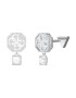 GUESS Cercei Crazy Earring stud lung si cristale JUBE03300JWRHT-U Argintiu - Pled.ro