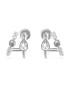 GUESS Cercei Crazy Earring stud lung si cristale JUBE03303JWRHT-U Argintiu - Pled.ro