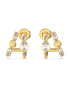 GUESS Cercei Crazy Earring stud lung si cristale JUBE03303JWYGT-U Auriu - Pled.ro