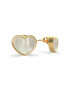 Guess Cercei in forma de inima cu aspect Mother of Pearl - Pled.ro