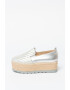 Guess Espadrile flatform de piele ecologica cu aspect metalizat - Pled.ro