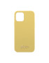 GUESS Husa Cover Silicone Metal Logo pentru iPhone 12 Pro Max GUHCP12LLSLMGYE Yellow - Pled.ro