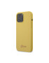 GUESS Husa Cover Silicone Metal Logo pentru iPhone 12 Pro Max GUHCP12LLSLMGYE Yellow - Pled.ro