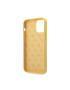 GUESS Husa Cover Silicone Metal Logo pentru iPhone 12 Pro Max GUHCP12LLSLMGYE Yellow - Pled.ro