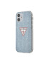 GUESS Husa de protectie GUHCP12SPCUJULLB TPU Denim Triangle pentru iPhone 12 Mini Light Blue - Pled.ro