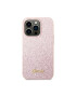 Guess Husa de protectie PC/TPU Glitter Flakes Metal Logo pentru iPhone 14 Pro Roz - Pled.ro