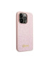 Guess Husa de protectie PC/TPU Glitter Flakes Metal Logo pentru iPhone 14 Pro Roz - Pled.ro