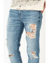 GUESS JEANS Blugi cu talie joasa si aspect deteriorat - Pled.ro