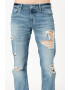 GUESS JEANS Blugi cu talie joasa si aspect deteriorat - Pled.ro