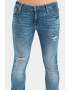 GUESS JEANS Blugi slim fit cu aspect decolorat si rupturi decorative Miami - Pled.ro