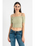 GUESS Bluza crop cu decolteu pe umeri - Pled.ro