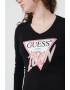 GUESS JEANS Bluza cu decolteu in V si logo - Pled.ro