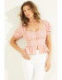 GUESS JEANS Bluza cu imprimeu gingham - Pled.ro