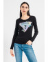 GUESS JEANS Bluza cu logo si aplicatie de strasuri - Pled.ro