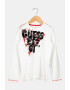 GUESS JEANS Bluza cu maneci lungi si imprimeu text - Pled.ro