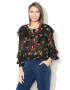 GUESS JEANS Bluza cu model floral si detalii cu volane - Pled.ro