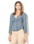 GUESS JEANS Bluza de lyocell cu model in dungi si peplum - Pled.ro