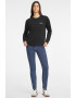 GUESS JEANS Bluza de trening cu decolteu la baza gatului si model uni - Pled.ro