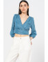 GUESS JEANS Bluza din chambray crop cu decolteu in V - Pled.ro