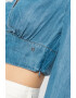 GUESS JEANS Bluza din chambray crop cu decolteu in V - Pled.ro